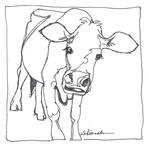 Jersey cow with border Jersey Cow Tattoo, Cow Sketch, Animal Line Drawings, Contour Line Drawing, Cow Tattoo, Cow Drawing, Jersey Cow, Drawing Examples, Simple Line Drawings