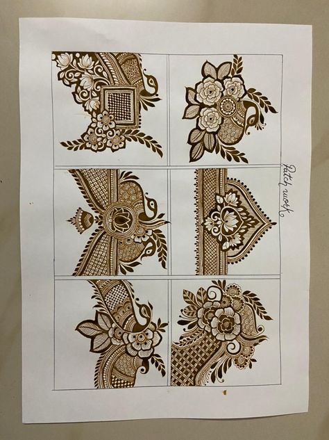 Bridal Henna Borders, Mehendi Belt Designs, Bridal Mehendi Elements, Bridal Mehndi Startup Design, Mehndi Startup Design, Startup Mehendi Design, Bridal Extensions, Flowers Mehndi Design, Henna Practice