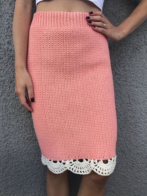 Crochet Pencil Skirt, Crochet Skirt Outfit, Creating Clothes, Crochet Pencil, Crochet Apparel, Crochet Skirt Pattern, Crochet Terms, Crochet Skirts, Cowl Pattern