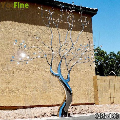 Outdoor Metal Tree Sculpture Free Standing Supplier CSS-140-You Fine Sculpture Metal Tree Sculpture, Western Sculpture, Outdoor Metal Art, Wind Sculptures, Sculpture Projects, Metal Tree Wall Art, Sculptures For Sale, Tree Wall Decor, Steel Sculpture