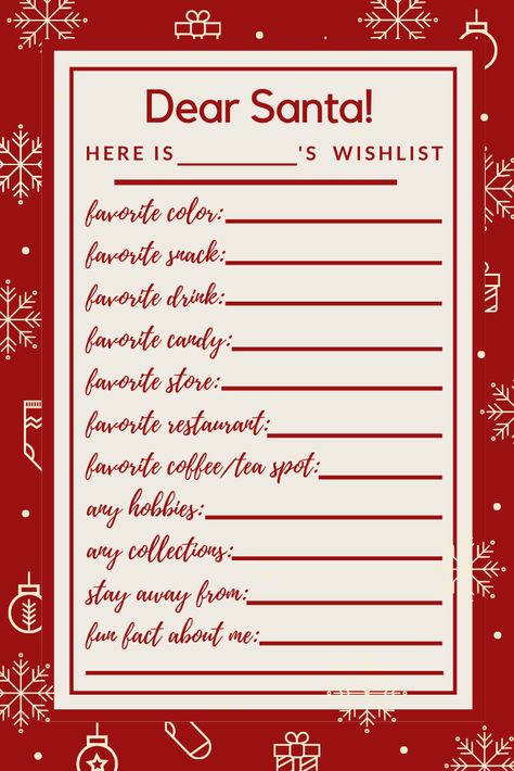 Secret Santa Picking Names, Secret Santa Hints For Coworkers, Secret Santa Sayings Note, Secret Santa Rules, Free Printable Secret Santa Wish List, Secret Santa Questions, Secret Santa Sign Up Sheet For Work, Secret Santa List, Secret Santa Questionnaire