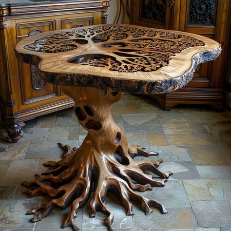 Diy Projects Wood, Wood Working Ideas, Unusual Furniture, Wooden Artwork, Wood Art Projects, Furniture Details Design, Diy Patio Furniture Cheap, Log Furniture, Wood Project