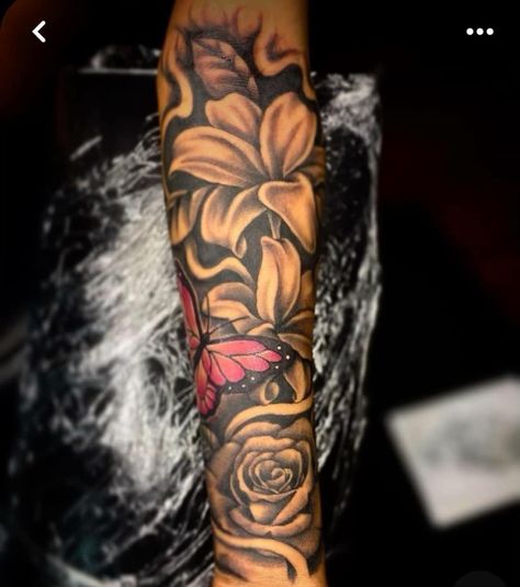 😌👏🏾🔥Tattoo thread 🪡🎨😏🦋🔥 #tattoo #tattoos #tattoothread #tattooidea #tattooideas #tattooideasforwomen #tattoosforwomen #tattooartist #tattooed #tattoodesign #tattoolife #tattooart Hand And Arm Sleeve Tattoo, Half Sleeve Tattoos For Black Women Lower Arm, Custom Tattoo Design Ideas, Unique Flowers Tattoo, Forearm Tattoo Women Cross, Girl Sleeve Tattoo Black Women, Half Sleeve Forearm Women, Forearm Half Sleeve Tattoos For Women, Outside Forearm Tattoos