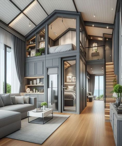 Tiny House 2 Luxury Tiny House Interior, Best Tiny House Designs, Luxury Tiny House, Money Building, House Structure, Tiny House Big Living, Fantasy Furniture, Scandinavian Style Home, Tiny House Loft