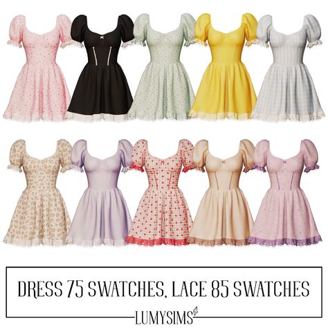 SYLPHIE DRESS - Create a Sim - The Sims 4 - CurseForge Sims 4 Colourful Cc, Sims 4 Summer Dress Cc, The Sims 4 Soft Girl, Fairy Core Sims 4 Cc, Sims 4 Cc Soft Girl Clothes, Sims 4 Cottage Core Cc Clothes, Sims Fairy Cc, Sims 4 Soft Girl Cc, Fairycore Sims 4 Cc