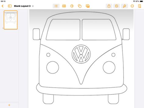 Bus Front View, Front View Drawing, Van Drawing, View Drawing, Van Vw, Volkswagen Bus, Vw Van, Front View, Volkswagen