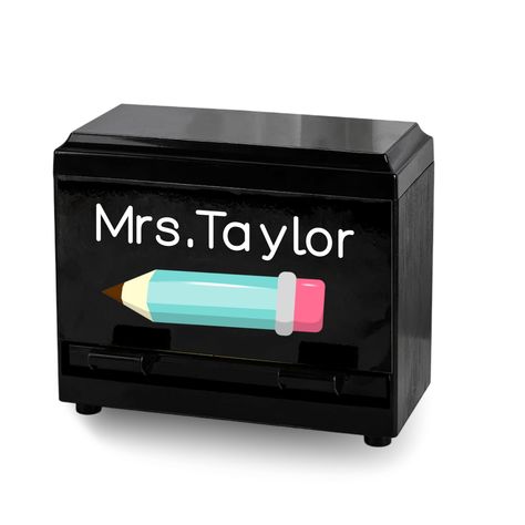 PRICES MAY VARY. [Personalized Design]: Add a personal touch to any classroom or workspace with this customizable pencil dispenser. The design can be personalized with the teacher's name, making it a unique and special addition to their desk. [Practical Organization]: Keep your pencils neatly organized and easily accessible with this dispenser. It helps teachers manage their writing tools efficiently, reducing clutter on their desk. [Ideal Teacher's Day Gift]: This personalized pencil dispenser Teacher Desk Organizer, Pencil Dispenser, Teacher Desk Organization, Practical Organization, Personalized Pencils, Teacher Desk, Teachers Day Gifts, Teacher Name, Desk Organizer