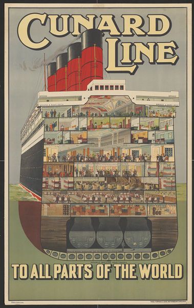 Poster |  | V&A Search the Collections Cunard Cruise, Ship Cruise, Cunard Line, Travel Vintage, Borders For Paper, Nagasaki, Cruise Travel, Advertising Poster, Graphic Artwork