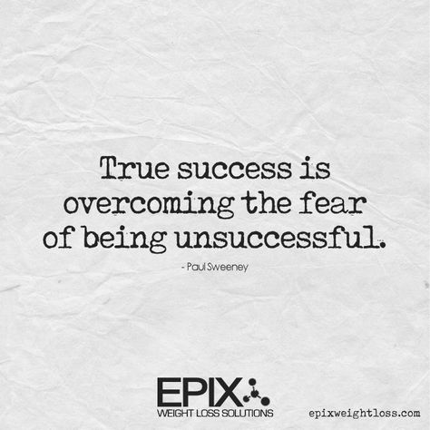 True success is overcoming the fear of being unsuccessful. #success #motivation #inspiration Inspiration Quote, Have Inspiration, Motivation Quote, Success Motivation, The Fear, Over It, Daily Affirmations, Motivation Inspiration, Quote Of The Day