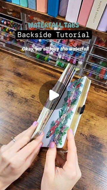 Jennie Journals |Content Creator| on Instagram: "✨️Tutorial✨️Backside of Waterfall Tabs in your journal 

*for stickers, comment the word LINK*" Notebook Profile, Instagram Tutorial, For Stickers, Journal Ideas, Content Creator, The Creator, Notebook, Books, On Instagram