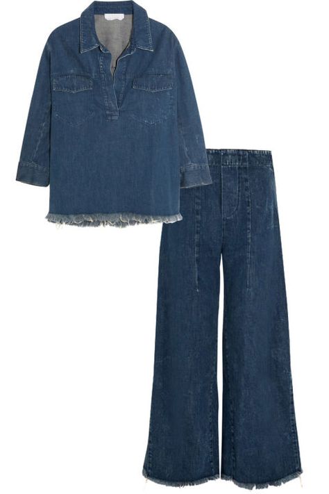 Chloé denim shirt, $695, and jeans, $750, net-a-porter.com. Denim Cord Set Women, Denim Cord Set, Denim Co Ord Set, Denim Coord Set, Denim Set Outfit, Denim Coord, Denim Co Ord, Eid Dress, Sets Outfit