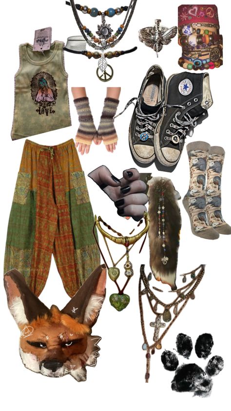 Hazel Outfit, Animal Inspired Outfits, Nature Core Outfits, Therian Outfit Ideas, Forest Core Outfits, Ainsley Core, Swamp Core, Therians Mask, Forestcore Outfit