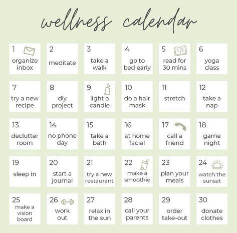 January Wellness, Wellness Calendar, Life Goals List, Self Care Worksheets, Wellness Challenge, Journal Inspiration Writing, Practicing Self Love, Days Challenge, Self Care Bullet Journal