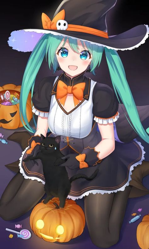 Halloween Miku, Miku Halloween, Miku Vocaloid, Anime Halloween, Miku Hatsune, Best Anime, Kawaii Aesthetic, Discord Server, Kawaii Art