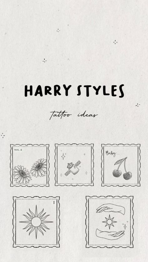 Harry Styles Inspired Tattoos, Present Drawing, Hslot Outfit Ideas, Harry Tattoos, Harry Styles Tattoos, Petite Tattoos, Cute Piercings, Sleeves Ideas, Dream Tattoos