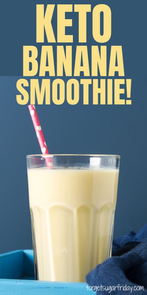 Yes, a keto smoothie recipe that has the wonderful fruity flavors of banana! If you're craving fruit on keto, you've got to give this keto smoothie recipe a try. It has the sweet flavors of banana without all the sugar and carbs. It makes for a wonderful keto snack recipe or low carb snack and is ideal for the keto diet. Add protein powder for a meal replacement! Can also be made into a green smoothie. Keto Banana Recipes, Low Carb Shakes, Keto Banana, High Carb Fruits, Low Carb Smoothie Recipes, Protein Powder Smoothie, Ground Beef Keto Recipes, Keto Breakfast Smoothie, Keto Shakes