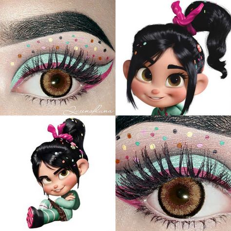 Disney Princess Makeup Looks, Princess Makeup Looks, Disney Eye Makeup, Disney Inspired Makeup, Disney Princess Makeup, Burgundy Makeup, Make Up Designs, Glitter Makeup Looks, Jenner Makeup