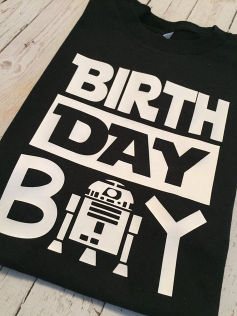 Star Wars Onesie, Star Wars Themed Birthday Party, Yoda Party, Disney Birthday Shirt, Star Wars Theme Party, Star Wars Bb8, 40th Birthday Shirts, Star Wars Quotes, Star Wars Cake