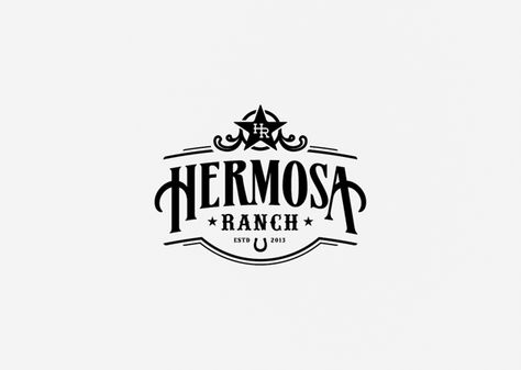 Ranch Logo Design Ideas, Ranch Brands Ideas Logos Design, Ranch Brands Design, Ranch Branding Design, Old Logo Design Vintage, Vintage Typography Logo, Ranch Branding, Traditional Logo, Fancy Logo