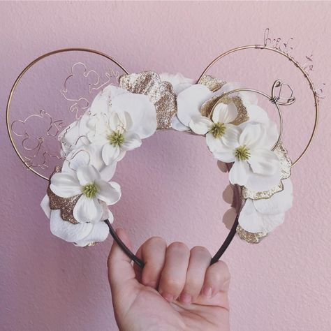 Disney Ears Bride, Bride Minnie Ears, Bride Mickey Ears, Bridal Mickey Ears, Disney Bride Ears, Mickey Mouse Wedding, Disney Bachelorette Parties, Disney Bands, Disney Bachelorette