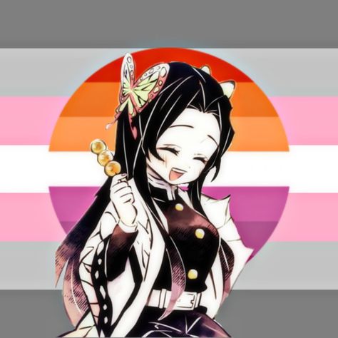 Lesbian Flag Profile Picture, Profile Picture Icon, Pride Pfp, Demon Slayer Pfp, Lgbtq Art, Kanae Kocho, Pride Icons, Lesbian Flag, Picture Icon