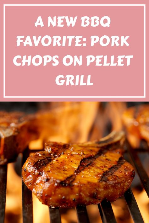 Juicy pork chops cooked to perfection on a pellet grill. #grilling #bbq #porkchops #pelletgrill #recipe Smoked Pork Chops On Pellet Grill, Bbq Porkchops, Pork Chop Dry Rub, Recipe For Pork Chops, Pork Sirloin Chops, Pellet Smoker Recipes, Thick Cut Pork Chops, Smoked Pork Chops, Recipe For Pork