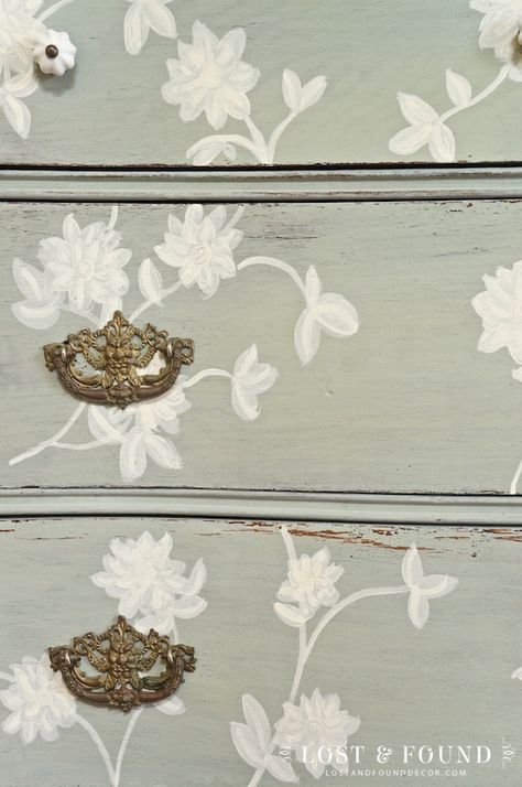 Antique Furniture Painting, Milk Paint Dresser, Mint Dresser, Baby Drawer, Embellished Furniture, Cream Furniture, Real Milk Paint, Rustic Dresser, Paint Dresser