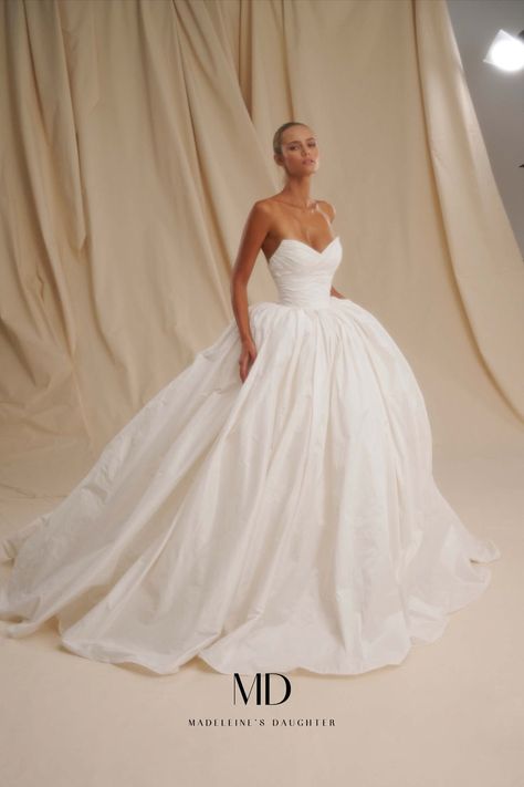 SE011 by SENSTUDIO, taffeta wedding ball gown, draped bodice wedding ballgown, stunning wedding ballgown, unique wedding dress, wedding dress with detachable bow, wedding dress with bow, bow wedding dress, classic wedding gown, blacktie wedding, timeless wedding gown, classy wedding dress, glamorous wedding gown, Madeleine's Daughter Bridal, Portsmouth NH Glamorous Wedding Gowns, Wedding Dresses Beautiful, Wedding Ballgown, Timeless Wedding Gown, Classic Wedding Gown, Bride Groom Dresses, Bow Wedding Dress, Draped Bodice, Portsmouth Nh