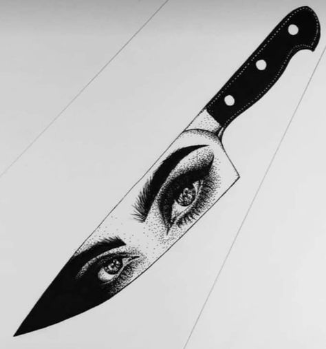 Reflection Tattoo, Acab Tattoo, Tattoo Eye, Food Tattoos, Knife Tattoo, Tattoo Filler, Chest Tattoos For Women, Incredible Tattoos, Shoulder Tattoos For Women