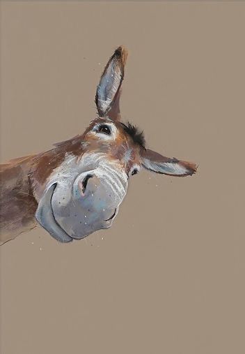 Cute Donkey, Animal Portraits Art, A Donkey, Animale Rare, Lukisan Cat Air, Watercolor Animals, Horse Art, Whimsical Art, 그림 그리기