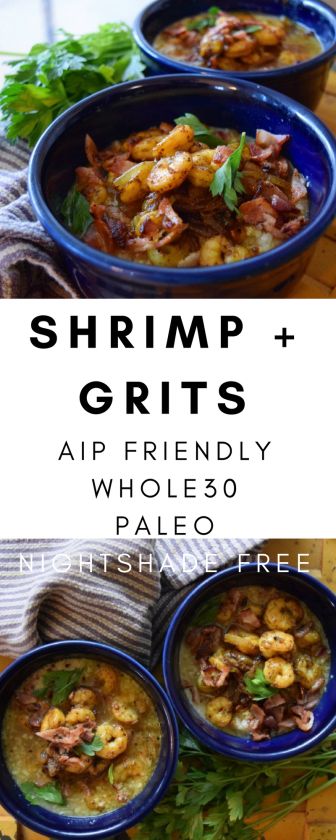 Paleo Seafood, Keto Shrimp, Aip Paleo Recipes, Shrimp Grits, Bone Broth Recipe, Aip Diet, Shrimp And Grits, Shrimp N Grits, Aip Paleo