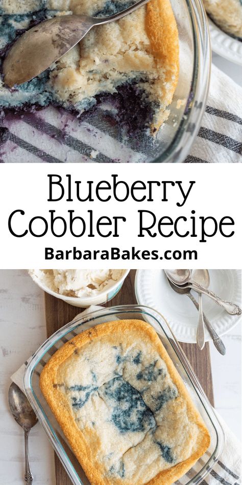 Small Blueberry Cobbler, Easy Blueberry Desserts, Old Fashioned Cherries, Peach Cobbler Muffins, Easy Blueberry Cobbler, Blueberry Cobbler Recipes, Cobbler Recipes Easy, Ugly Cakes, Christmas Meal