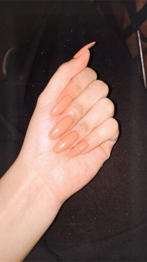 Peach Nude Nails, Aesthetic Nail, Peach Nails, Nails Inspo, Peach Pink, Nude Nails, Long Nails, Dark Aesthetic, Nail Inspo