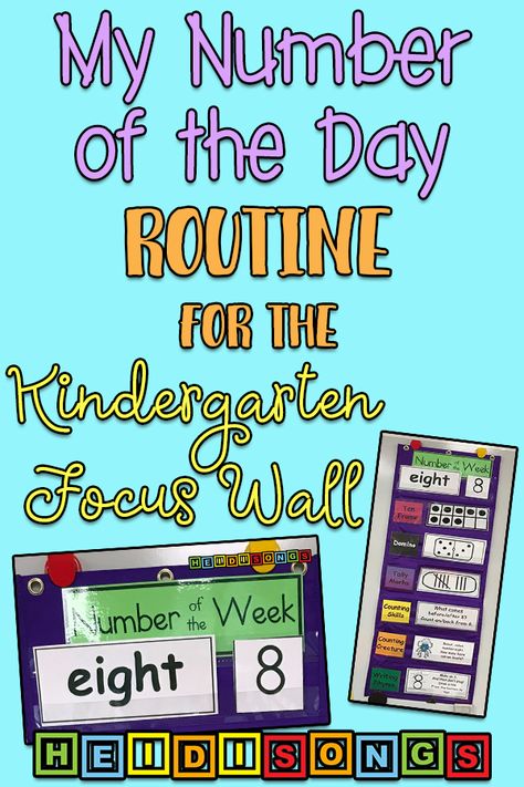 Number Of The Day Kindergarten, Kindergarten Routines, Number Of The Week, Math Focus Walls, Math Talks, Kindergarten Calendar, Number Of The Day, Transitional Kindergarten, A Daily Routine