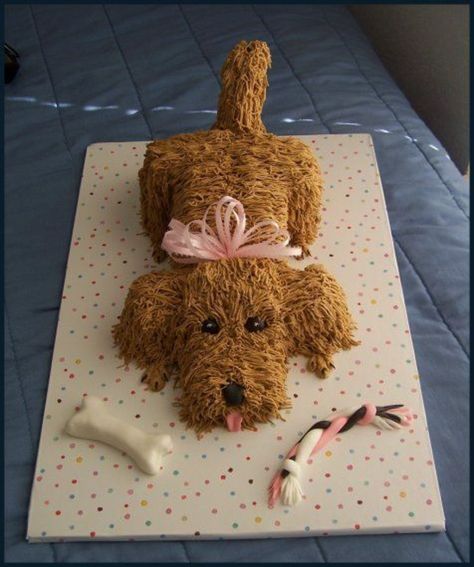 Chocolate cake w/ buttercream - tongue- nose and eyes are... Dog Safe Cake Recipe, Puppy Birthday Cakes, Puppy Cake, Chicken Treats, Dog Birthday Cake, Dog Cakes, Puppy Birthday, Dog Cake, Puppy Party