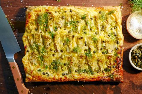 Artichoke Tart, Veggie Main Dishes, Oysters Rockefeller, Cheese Tart, Roasted Cabbage, Cheese Tarts, Pastry Tart, Tart Recipe, Serious Eats