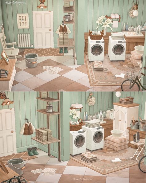 Acnh Boho, Acnh Cottagecore House, Mud Laundry Room, Cottage Core Animal Crossing, Acnh House, Cottagecore Animal Crossing, Cottagecore House, Cottage Core Room, Acnh Cottagecore