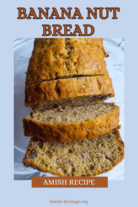 Amish Banana Bread Recipe Amish Banana Bread Recipe, Amish Banana Bread, Benefits Of Eating Bananas, Amish Bread Recipes, Apple Banana Bread, Banana Nut Bread Recipe, Nut Bread Recipe, Banana Bread Recipe Moist, Homemade Banana Bread