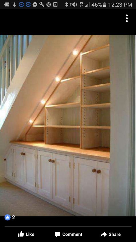 Stairs Nook, تحت الدرج, Diy Bedroom Storage, Diy Basement, Under The Stairs, Basement Storage, Basement Stairs, Small Basements, Cozy Nest