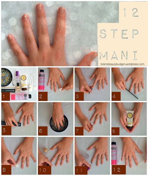 Mani Monday: The Basics – Brains Beauty Budget Manicure Steps, Mani Monday, Manicure Tutorials, Diy Pedicure, Nail Salon Decor, Pedicure At Home, Extension Designs, Manicure Tips, Nail Care Routine