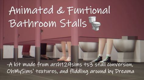 Mod The Sims - Animated & Functional Bathroom Stalls Bathroom Stalls, Stall Door, Public Bathroom, Functional Bathroom, Bathroom Stall, Bathroom Accents, Door Price, Public Bathrooms, Public Restroom