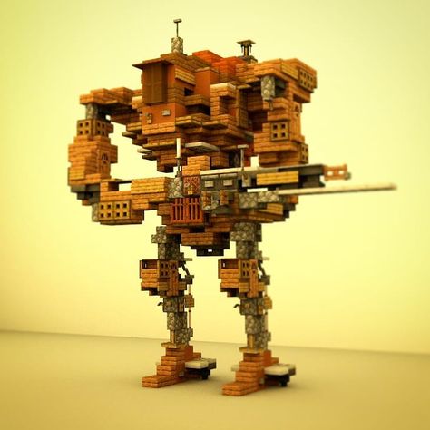 PixelBiester on Instagram: “Have you ever built a robot in Minecraft? _______ Follow: @pixelbiesterofficial Follow: @pixelbiesterofficial Follow: @pixelbiesterofficial…” Minecraft Robot Build, Minecraft Mech, Steam Punk Minecraft, Minecraft Robot, Minecraft Spawn Ideas, Minecraft Spawn, Minecraft Building Guide, Minecraft Steampunk, Minecraft Statues