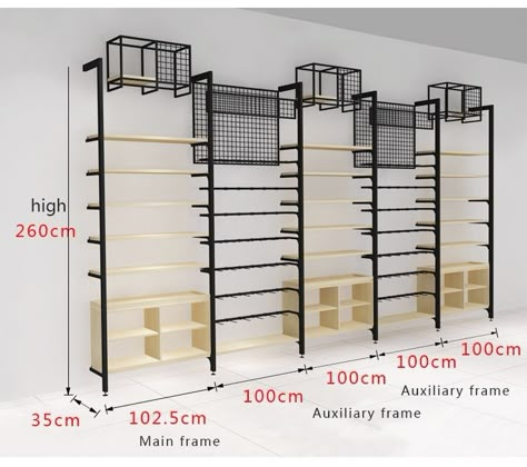 T Shirt Display, Retail Display Shelves, Store Shelves Design, Clothing Display, Retail Store Interior Design, Clothing Store Interior, Clothing Store Design, Supermarket Design, Supermarket Shelves