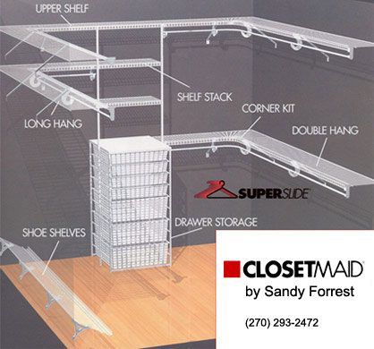 Corner Closet Shelves, Small Closet Shelving, Closets By Design, Wire Closet Organizers, Corner Closet Organizer, Closet Organization Designs, Wire Closet Shelving, Corner Shelf Design, Organizing Walk In Closet