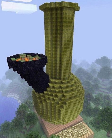 Silly Minecraft Builds, City In Minecraft, Minecraft Nostalgia, Hard Images, Minecraft Steve, Mc Ideas, Radiator Springs, House On Stilts, Minecraft Server