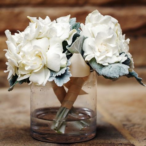 White Gardenia Bouquets // Nadia D. Photography // Jackson Durham Flowers… Gardenia Bouquet, Fern Bouquet, Gardenia Wedding, White Gardenia, White Bridal Bouquet, Wedding Album, Bridal Flowers, Free Wedding, Fairytale Wedding