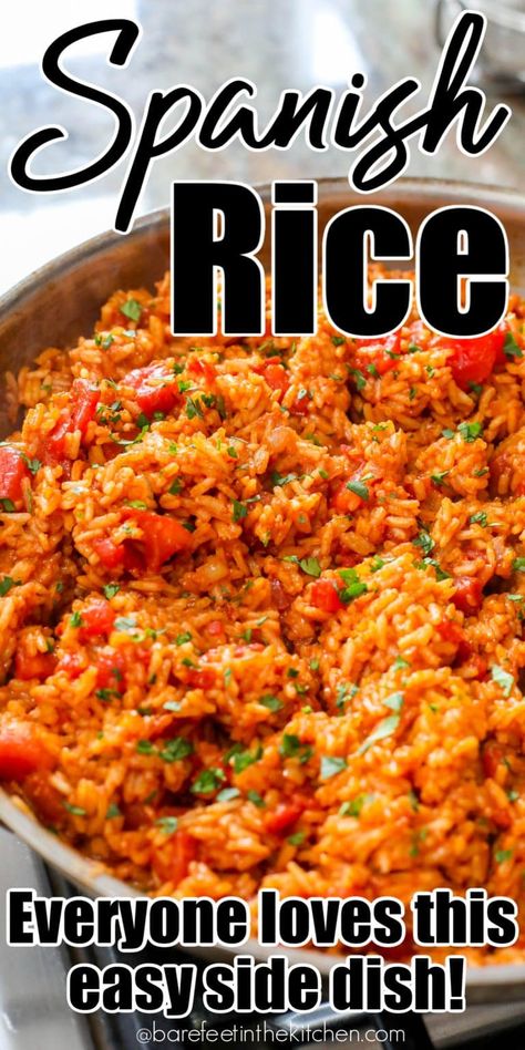 Easy Spanish Rice Recipe, Easy Spanish Rice, Spanish Rice Recipe Easy, Spanish Rice Easy, Recipe Healthy Dinner, Spanish Rice Recipe, Rice Side Dish Recipes, Authentic Mexican Recipes, Mexican Rice Recipes