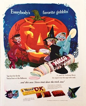 Halloween Ads, Vintage Halloween Candy, Vintage Halloween Greeting Cards, Necco Wafers, Nostalgic Halloween, Vintage Halloween Images, Vintage Halloween Costume, Halloween Greeting Card, Halloween Greetings