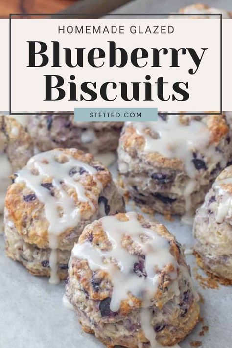 Sink your teeth into these delectable Blueberry Biscuits! A delightful blend of fluffy biscuits and juicy blueberries await. Follow this easy recipe for a burst of flavor in every bite. Perfect for breakfast or as a sweet treat! Blueberry Biscuit Dessert, Blueberry Buiscits, Bisquick Sweets, Blueberry Biscuits With Glaze, Bisquick Scones Recipes, Biscuits Dessert Recipes, Easy Blueberry Biscuits, Blueberry Biscuits Recipe, Bisquick Blueberry Muffins