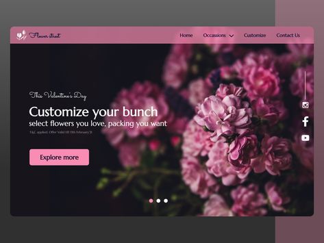 Flower Website Design, Flower Shop Website, Flower Website, Floral Website, Mẫu Power Point, Growing A Business, Landing Page Ui, Beautiful Website Design, Interactive Web Design